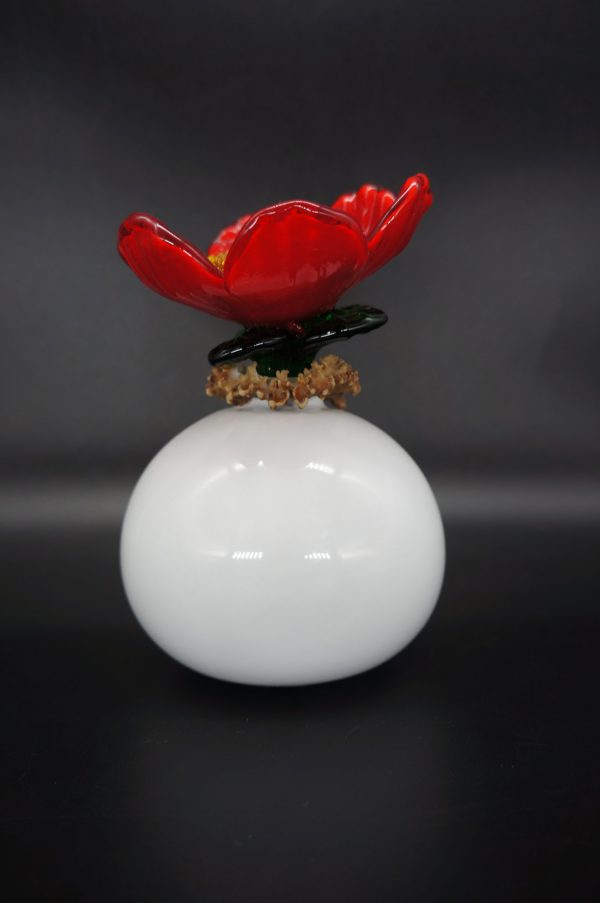Vase Reh & Glasblume – Bild 5