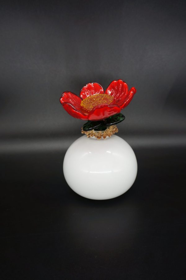Vase Reh & Glasblume