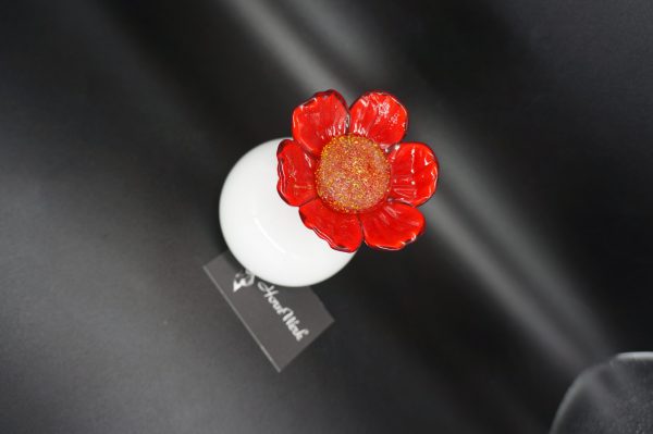 Vase Reh & Glasblume – Bild 4