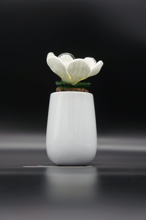 Vase Hirsch & Glasblume – Bild 2