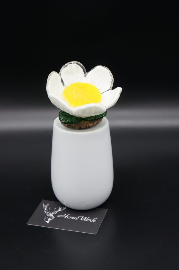 Vase Hirsch & Glasblume – Bild 4