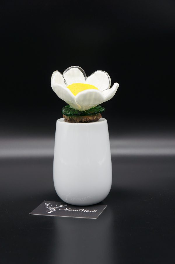 Vase Hirsch & Glasblume – Bild 3