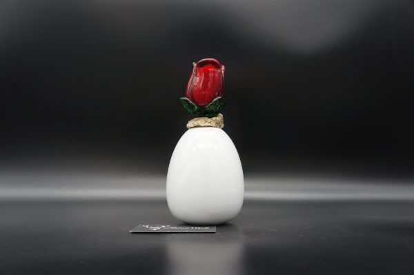 Vase Hirsch & Glasrose – Bild 4