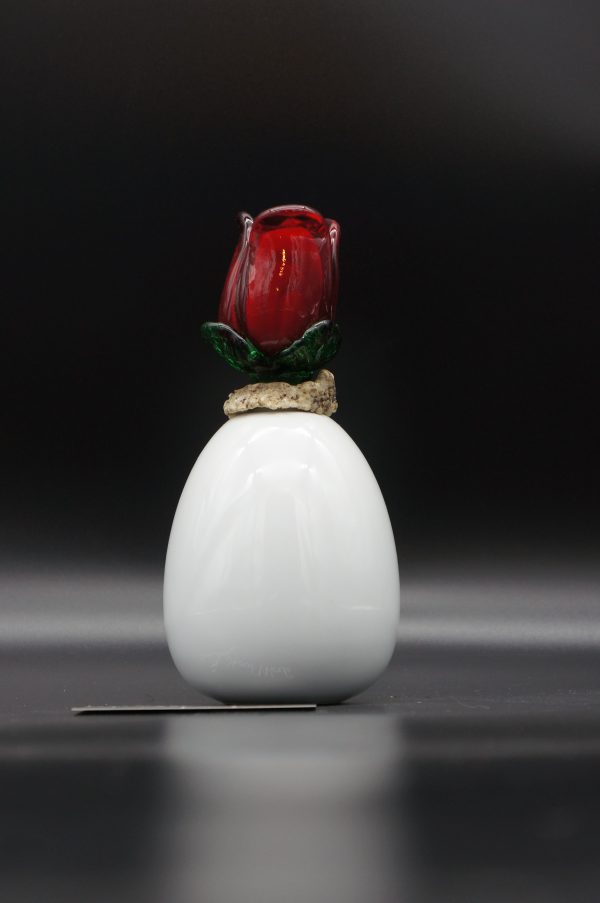 Vase Hirsch & Glasrose