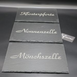 Schieferplatten mit Gravur