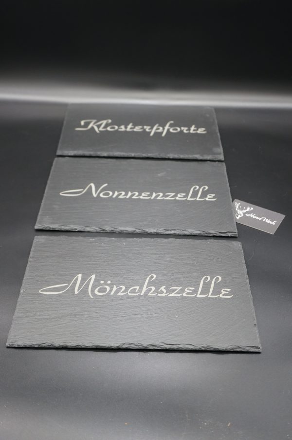 Schieferplatten mit Gravur