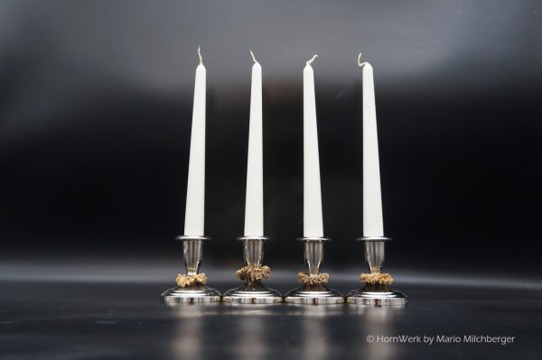 Kerzenständer 4er Set Reh – Bild 4